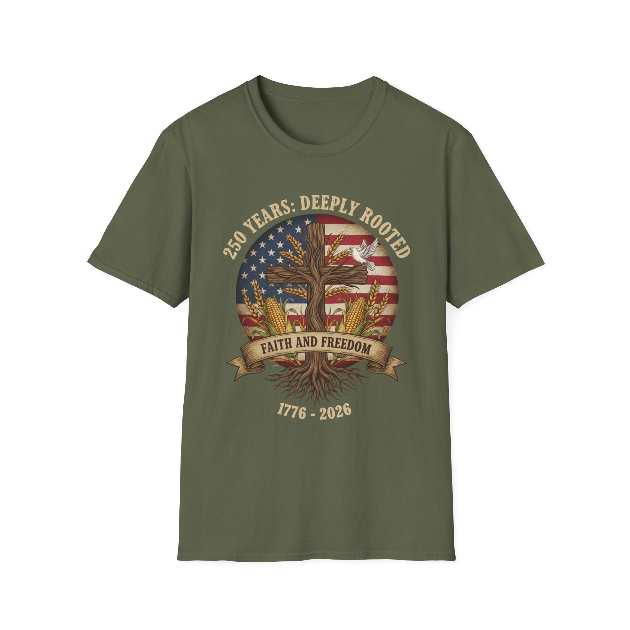 250 Years Deeply Rooted Faith And Freedom Softstyle T-Shirt