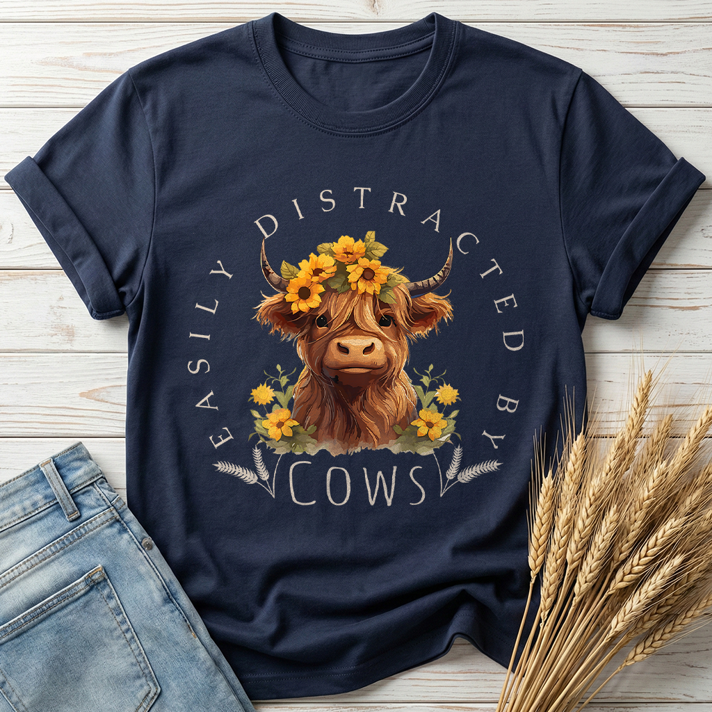 Easily Distracted By Cows Classic Tee