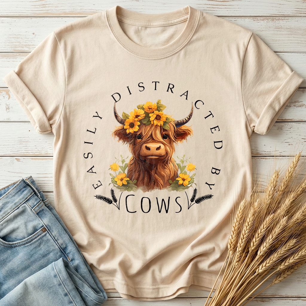 Easily Distracted By Cows Classic Tee